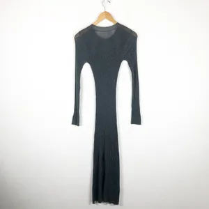 Daily Practice by Anthropologie Sheer Sparkle Sweater Midi Dress Medium Knit thumbnail 13