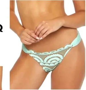 New. Pilyq azura lace fanned full bikini bottom. Small thumbnail 1