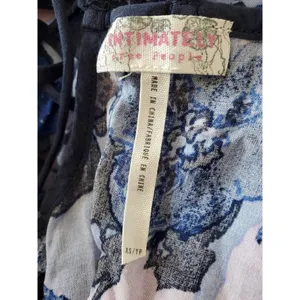 Free People Intimately Voile Slip Strappy Floral Print Dress in Midnight… thumbnail 3
