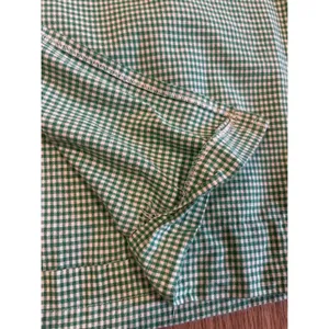 Lucia Vintage Green Gingham Midi Skirt Cotton High Waist Pockets Made in USA 18 thumbnail 7