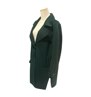 Belle & Bloom Ex-Boyfriend Wool Blend Oversized Jacket Dark Green thumbnail 2
