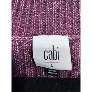 Cabi Small‎ Purple Tunic Sweater Women's V-Neck Cable Knit Bell Sleeve thumbnail 5