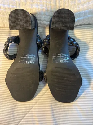 DV by Dolce Vita Black Braided Slide Heels Size 7.5 thumbnail 7