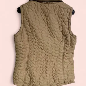 Women’s Free Country Quilted Vest With Faux Fur Lining Brown Tan Size Medium thumbnail 5