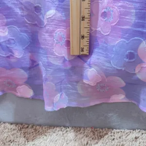 434 | Hello Molly Purple Floral Organza Fit & Flare Midi Dress Women‎ Small Prom thumbnail 7