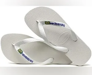 Havaianas unisex white rubber flip-flops thumbnail 1
