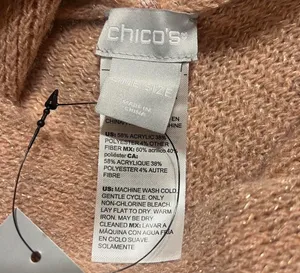Chico’s Poncho Sz One Size Cozy w/ Tassels Soft/Warm/Comfy Fall Wear Metallic thumbnail 6
