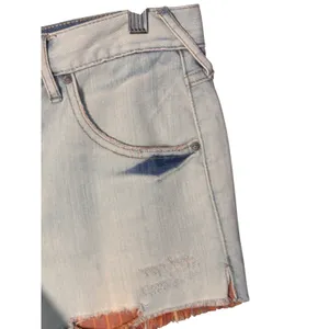 Free People Denim Shorts 25 Blue Distressed Raw Hem Boho Festival Vacation thumbnail 3