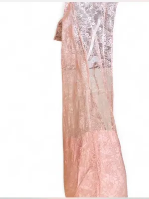 NBD Revolve Dusty Pink Lace Halter Gown Cottagecore Barbie Formal Dress M Prom thumbnail 4