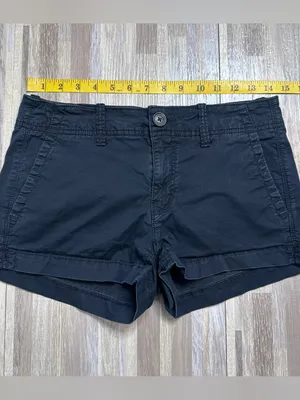 American Eagle Outfitters Women’s Black Shorty Cotton Shorts Size 4 thumbnail 2