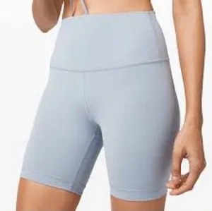 Lululemon High-Waist Light Blue Women’s Bike Shorts 1146 thumbnail 1
