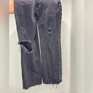 Abercrombie & Fitch Black High Rise Dad Jeans‎ thumbnail 5