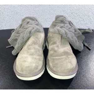 UGG Kiandra Boots Women 7 Willow Ribbon Suede Cable Knit Wool Lined‎ Pull On thumbnail 6