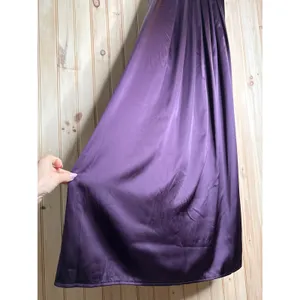 NWT Lulus Memorable Entrance Dark Purple Strapless Satin Maxi Dress Banquet Sz L thumbnail 4