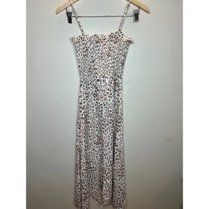 Faithfull The Brand Midi Dress Womens Size 2 White Floral Smocked Sundress thumbnail 2
