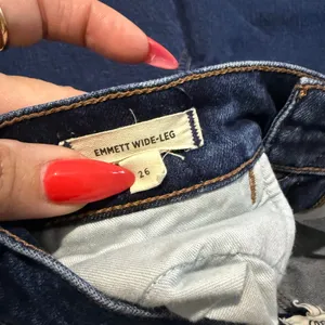 Madewell Emmett Wide-Leg Jeans Women 26 Dark Wash Hi Rise Denim Minimalist Chic thumbnail 2