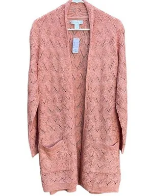 NWT CJ Banks Open Front Duster Sweater Size 2X thumbnail 1