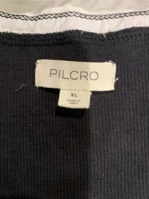 Pilcro Black V-Neck Bodysuit with White Faux-Collar XL NWOT thumbnail 10