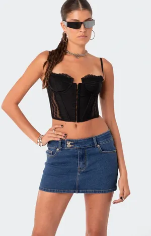 Edikted Black Corset Top thumbnail 1