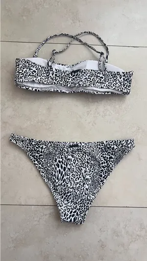 Black & White Cheetah Print | Bikini set thumbnail 2