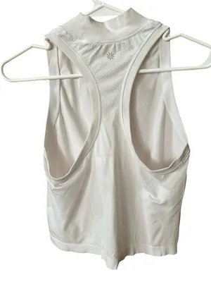 Athleta White Sleeveless Mock Neck Performance Tank thumbnail 5