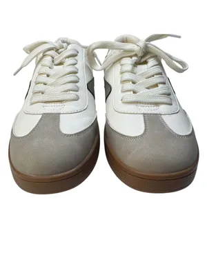 Dolce Vita Voyage Mixed-Media Retro Sneakers Ivory/Beige/Charcoal - Size 8.5 thumbnail 9
