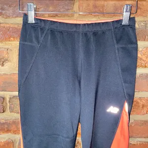 New Balance Black Coral Orange Capri Accelerate Tights Women's Size Small thumbnail 3