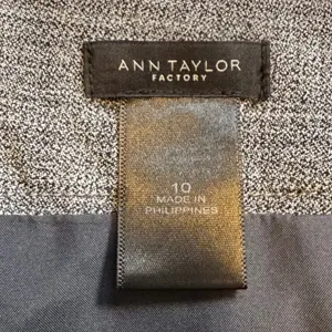Ann Taylor Gray Textured Pencil Skirt Knee Length Career Wear Lined Back Vent thumbnail 9