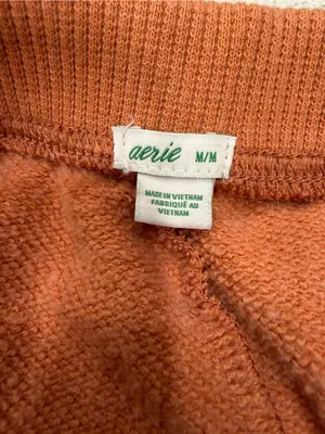 aerie High-Rise Drawstring Joggers - Burnt Orange thumbnail 7