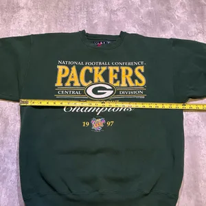 Vintage 1996 Green Bay Packers Super Bowl Champions 97’ Heavyweight Cotton Crewneck Sweatshirt thumbnail 7