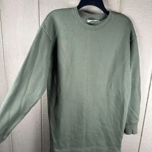 Cozy Earth Tunic Crewneck Sweatshirt Womens Small Olive Green Modal CEW0168 thumbnail 2
