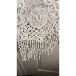Altar'd State Cream Lace Fringe Trim‎ Kimono XS/S Boho Beach Bridal Festival thumbnail 5