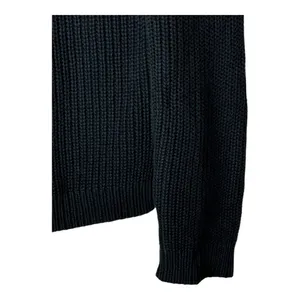 Oak + Fort Sweater Women XS Washed Black Ribbed Knit Cotton Crew‎ Neck Pullover thumbnail 5