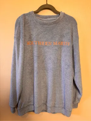 Southern Marsh Women’s Sweatshirt Terry Knit Logo Pullover Crewneck Oversized XS thumbnail 1