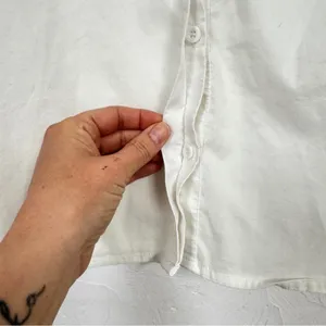 Alice & Olivia White Button Down Sleeveless Blouse Womens XS Preppy Classic Top thumbnail 3