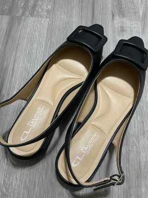 CL by Laundry Black Leather Pointed Toe Kitten Heel Flat/Pump thumbnail 2