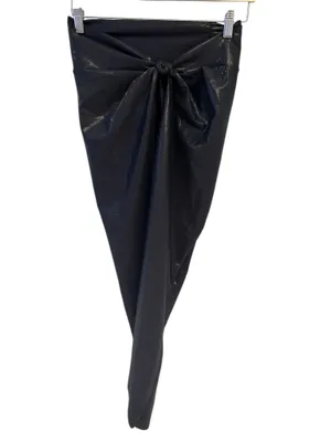 NWT black SKIMS Liquid Shine Swim Sarong Skirt XS onyx thumbnail 7