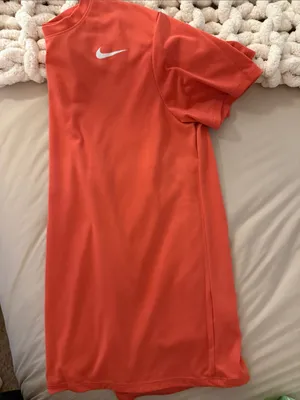 Nike Women's Coral Short Sleeve Tee with White Swoosh thumbnail 4
