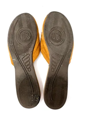 REPORT brown fabric/sequins/beading slides, unmarked size 9 thumbnail 9