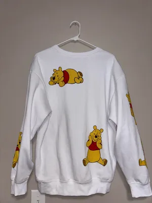 Disney Winnie the Pooh Sweatshirt Crewneck embroidered logo thumbnail 3
