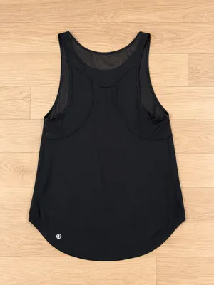 Lululemon Women's Black Mesh Insert Racerback Athletic Tank Top 6 thumbnail 1