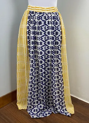 Anthropologie Funktional Silk Bent Stripes Asymmetrical High Low Skirt Medium thumbnail 6