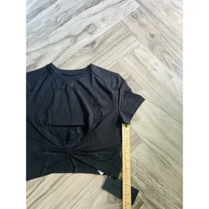 Alphalete Woman’s Premium Wrop SS Crop - Black, Size Small thumbnail 5