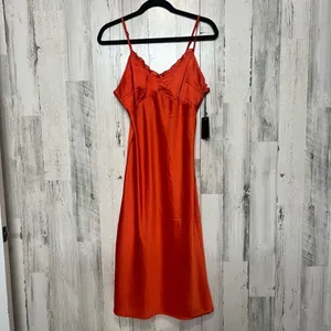 Midi orange dress Orange thumbnail 2