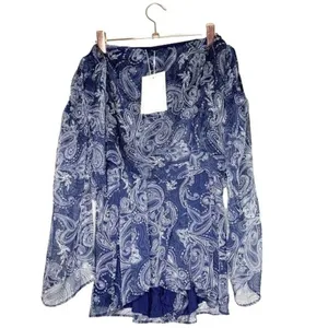The Jetset Diaries Midnight Paisley Print Romper Size Small Blue New thumbnail 5