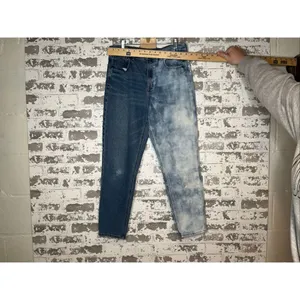 American Eagle | women mom jean bleach washed denim thumbnail 7