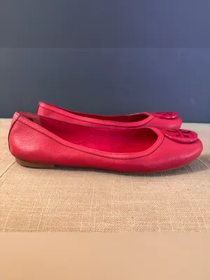 Tory Burch Reva Ballet flats hot pink leather size 9 thumbnail 3