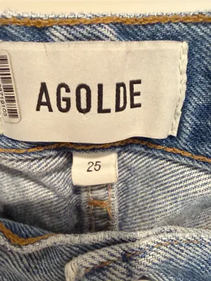 AGOLDE Fusion Jeans size 25 Medium Wash Wide Leg Straight 100% Cotton Denim thumbnail 6