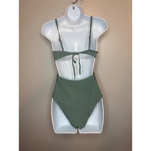 Cupshe Sage Green‎ Cutout One Piece Swimsuit DAA12E4E025PP NWT Small thumbnail 4