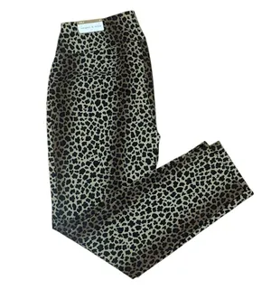 Cooper & Ella Boutique Women’s Leopard Print Skinny Ankle Wrinkle Free Pants NWT thumbnail 4
